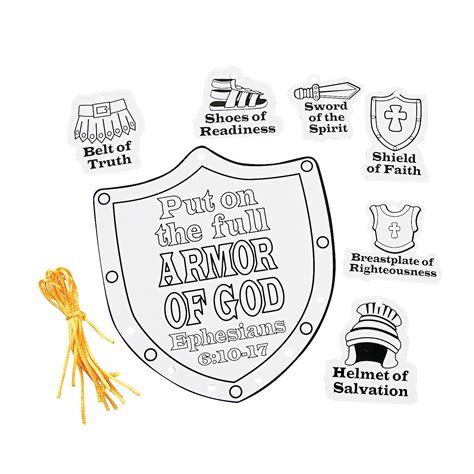 Color Your Own Armor Of God Mobile Craft Kit Oriental Trading