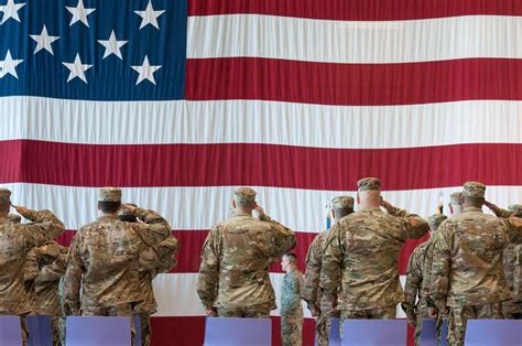 Soldiers Salute The American Flag As The National Anthem Nara And Dvids
