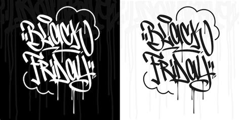 Resumen Hip Hop Escrito A Mano Estilo Graffiti Black Friday Vector Ilustraci N Arte Vector Premium