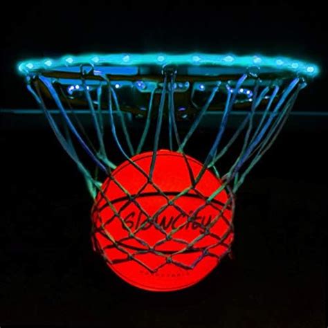 Glowcity Light Up Led Rim Kit With Led Basketball Included Aqua Teal Size 7 Basketball