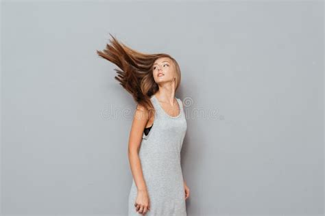 Beautiful Young Woman With Long Hair Posing Stock Image Image Of Hair