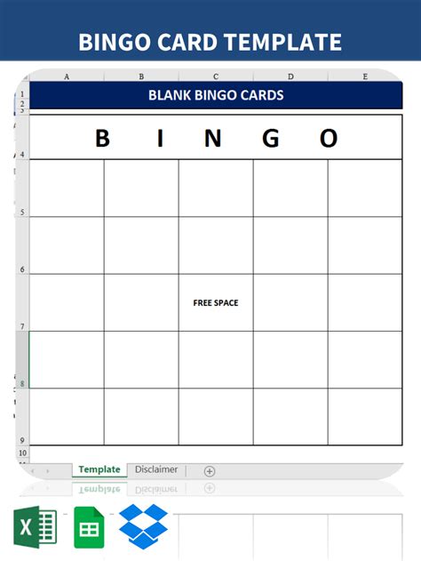 Blank Bingo Cards Templates At