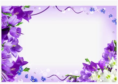 Purple Floral Borders And Frames