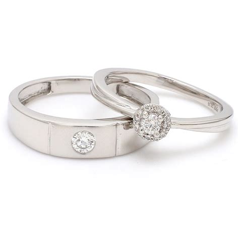 Platinum Rings For Couple With Single Diamonds Jl Pt 593 Love Bands