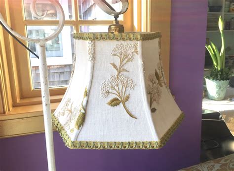 Bridge Lampshade With Vintage French Knots Floral Uno Lamp Shade One