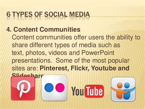 6 Types Of Social Media