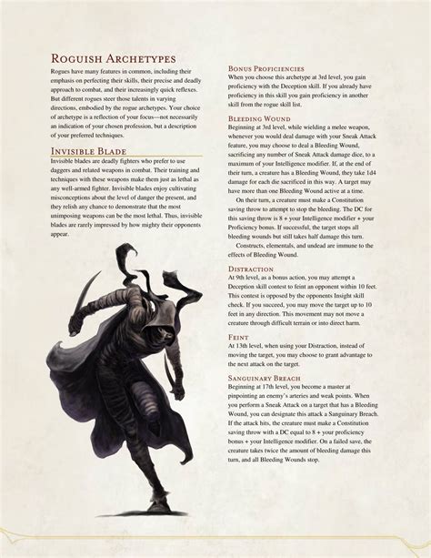 This is a paladin archetype based on the guardian from guild wars 2. DnD 5e Homebrew — Invisible Blade Rogue by The ...