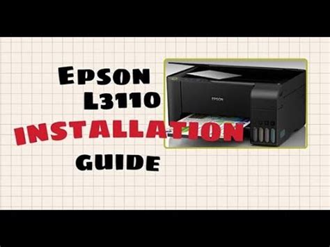 The rest of the epson printer l3110 designing with ink system ink tank/box. HOW TO INSTALL EPSON L3110 II EASY INSTALLATION - YouTube