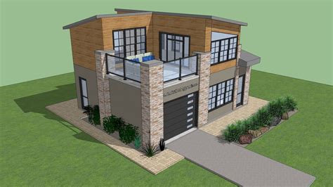 New & exclusive home designs. Small House with Second Floor | 3D Warehouse