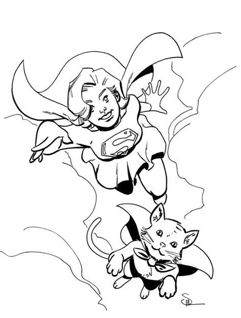 Drawing Supergirl 83930 Superheroes Printable Coloring Pages