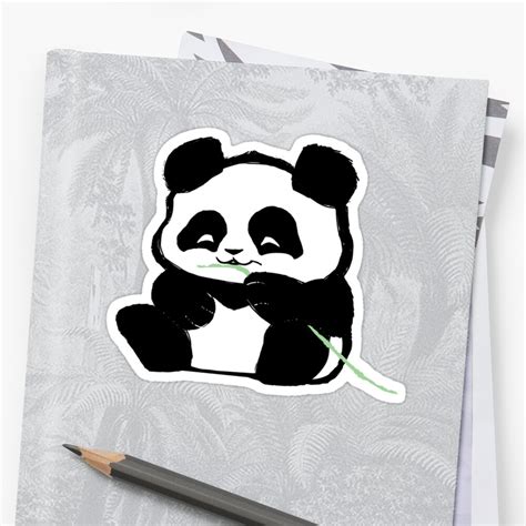 Little Panda Stickers By Sema Redbubble