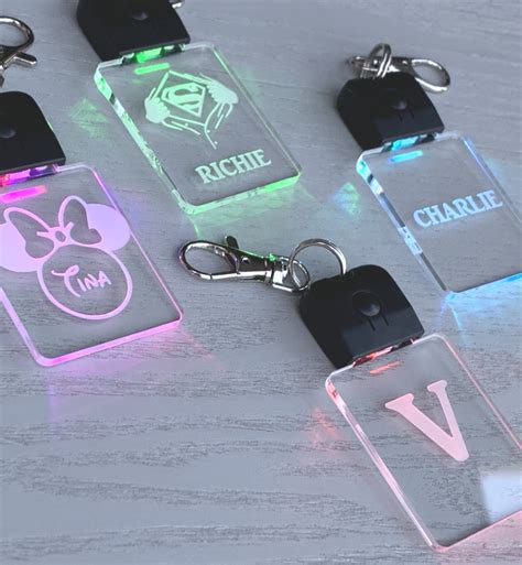 Light It Up Personalised Led Keychain Keychain Design Personalised