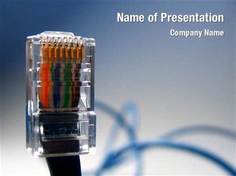 Ethernet Patch Cord PowerPoint Templates Ethernet Patch Cord