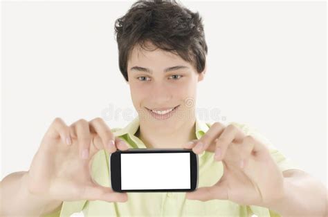 Happy Young Man Taking A Selfie Photo With His Smart Phone Stock Photo