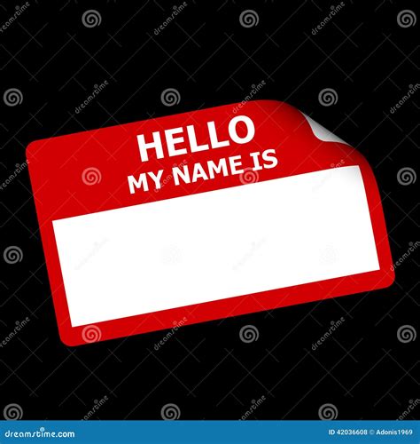 Hello My Name Is Sticker