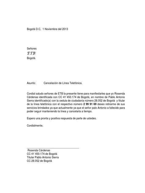 53359137 Modelo Carta De Retiro De Servicios