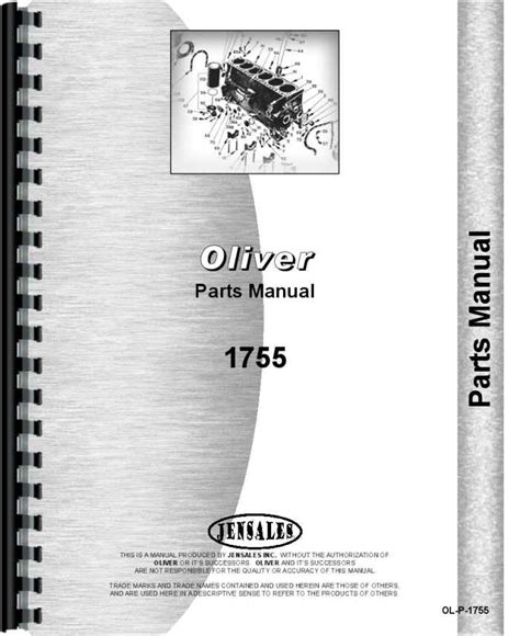 Oliver 1755 Tractor Parts Manual