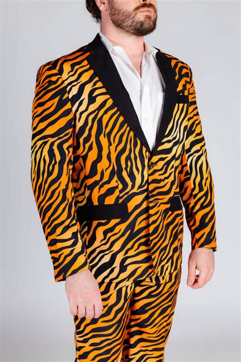 Tiger Print Suit Jacket The Make Them Purr