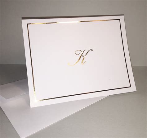 Gold Foil Stationery Foil Note Cards Gold Foil Stationary Set Gold