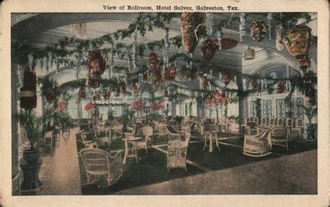 View Of Ballroom Hotel Galvez Galveston Tx Postcard