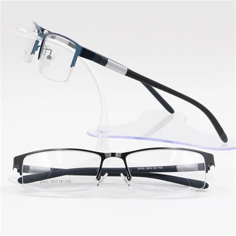bclear men s rectangle eyeglasses semi rim alloy tr90 gp8300 eyeglass frames for men