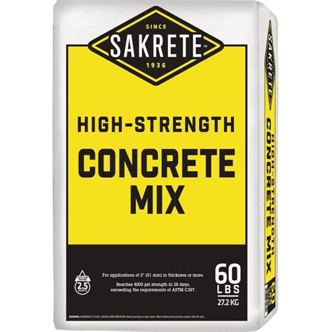 Sakrete High Strength Concrete Mix Is A Pre Blended Mixture Of Sand