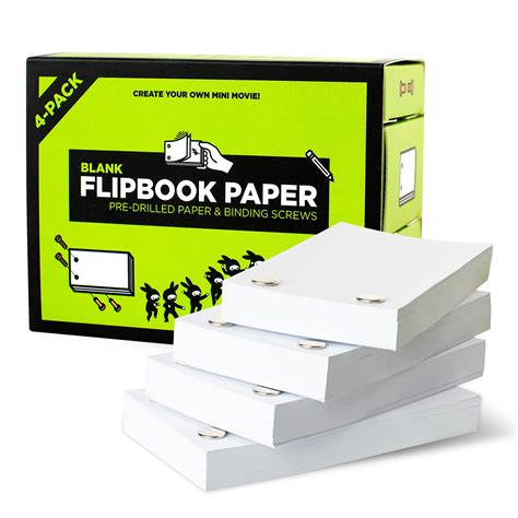 Buy Professional Flip Book Kit By Oaktown Supply 480 Sheets Of Blank