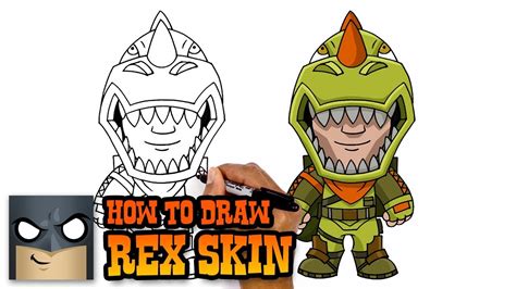 How To Draw Fortnite Rex Skin Youtube