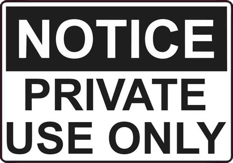5in X 35in Private Use Only Magnet Vinyl Magnetic Signs Privacy Sign
