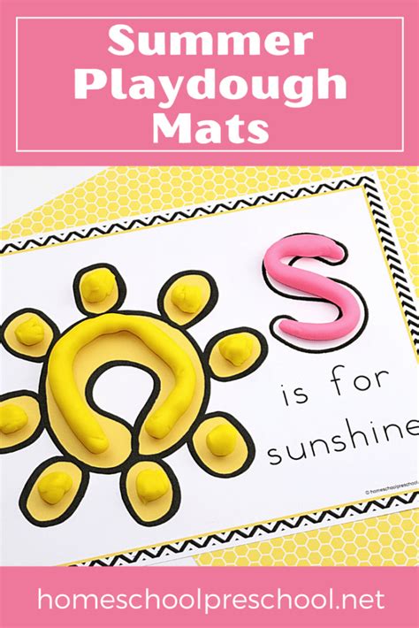 Free Printable Summer Playdough Mats For Preschoolers