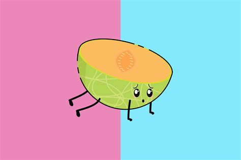 Melon Kawaii Cute Illustration Gráfico Por Purplebubble · Creative Fabrica