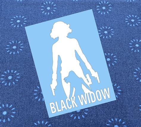 Black Widow Shadow Vinyl Decal In Poppin Holographic Or Etsy