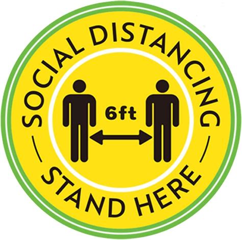 12 Social Distancing Floor Decals Social Distancing