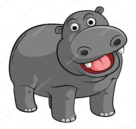 Hipopótamo De Dibujos Animados — Vector De Stock 54809263