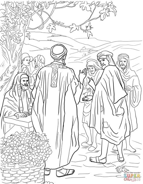Parable Of The Workers In The Vineyard Coloring Page Free Printable