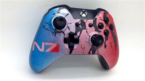 Custom xbox one wireless controller | etsy. Mass Effect N7 Themed Custom Painted Xbox One Controller ...
