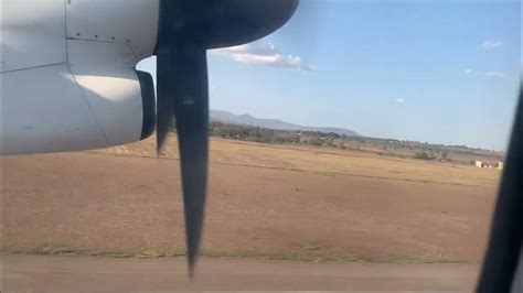 Malawian Airlines Dash 8 400 Takeoff From Kamuzu International