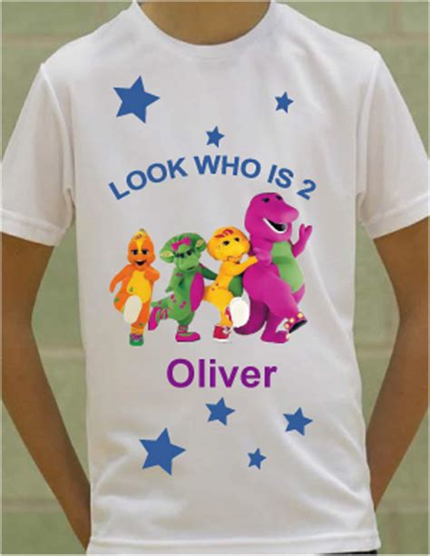 Barney Childrens Personalised Birthday T Shirt With Etsy
