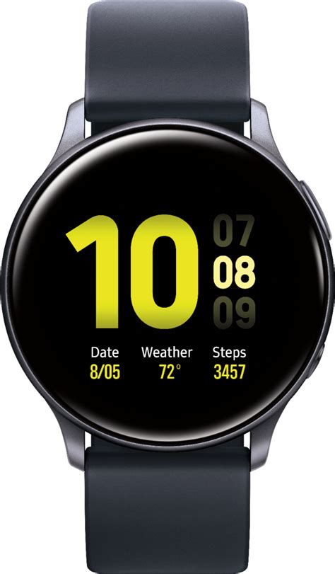 Questions And Answers Samsung Galaxy Watch Active2 Smartwatch 40mm Aluminum Aqua Black Sm