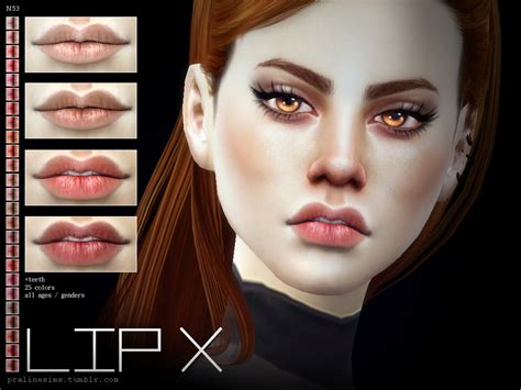 Pralinesims Realistic Dry Lips In 25 Colors Emily Cc Finds