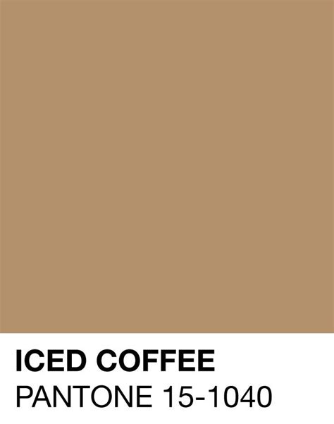 Iced Coffee Pantone Spring Summer Pantone Colour