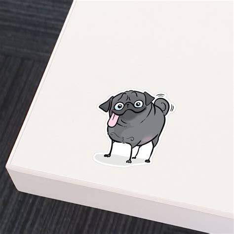 Happy Derp Black Pug Sticker Decal Dog And Pets Stickers Stickers