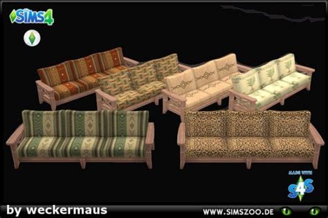 Blackys Sims 4 Zoo Zoo Africa Sofa Set 1 By Weckermaus • Sims 4