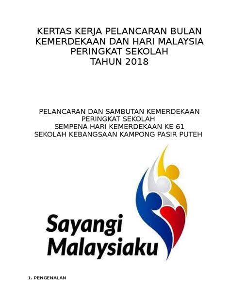Persembahan bercerita sambutan kemerdekaan 2018. Kertas Mewarna Sayangi Malaysiaku - Paimin Gambar