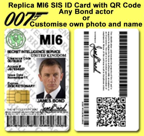 James Bond 007 Mi6 Sis Skyfall Inspired Pvc Id Card With
