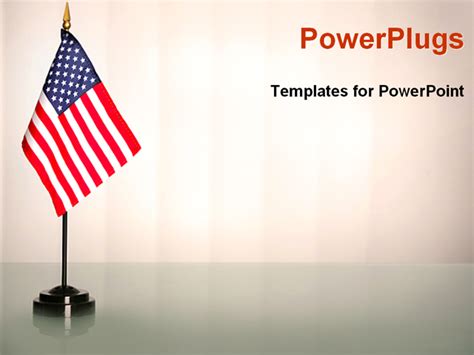 Powerpoint Template An American Flag With White Background 15311