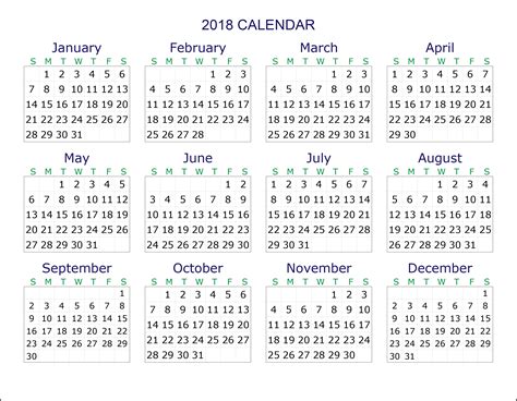 Yearly 2018 Calendars Downloadable Activity Shelter 2015 2016