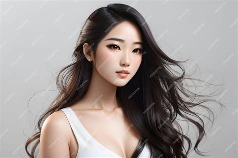 premium ai image beautiful asian girl model
