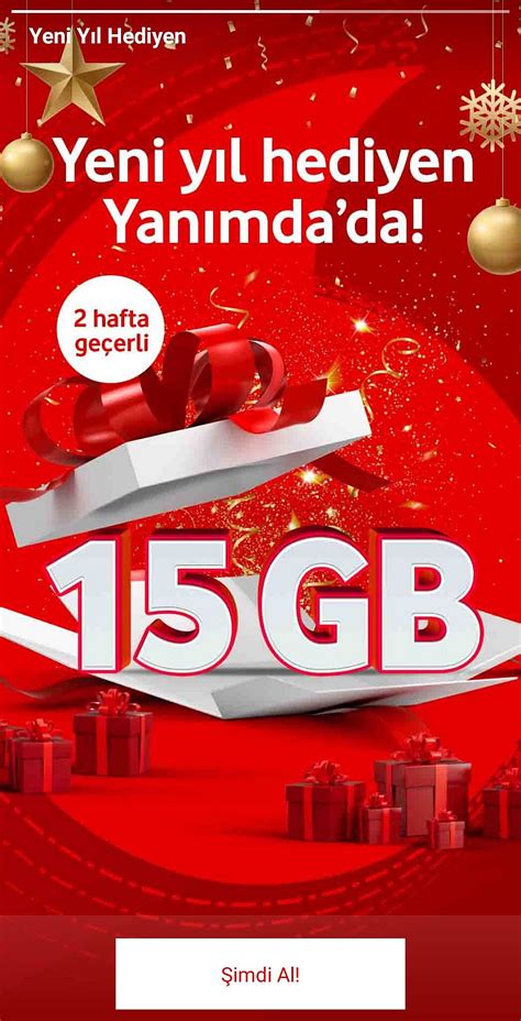 Vodafone Mobil Uygulamada Anasayfada Hediye 15 GB TeknoSeyir