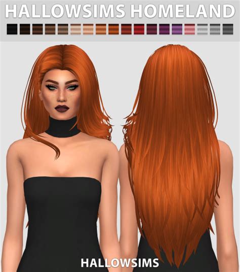 Sims 4 Ccs The Best Homeland Hair By Hallowsims The Sims Sims